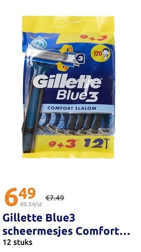 Gillette Blue3 scheermesjes Comfort Slalom