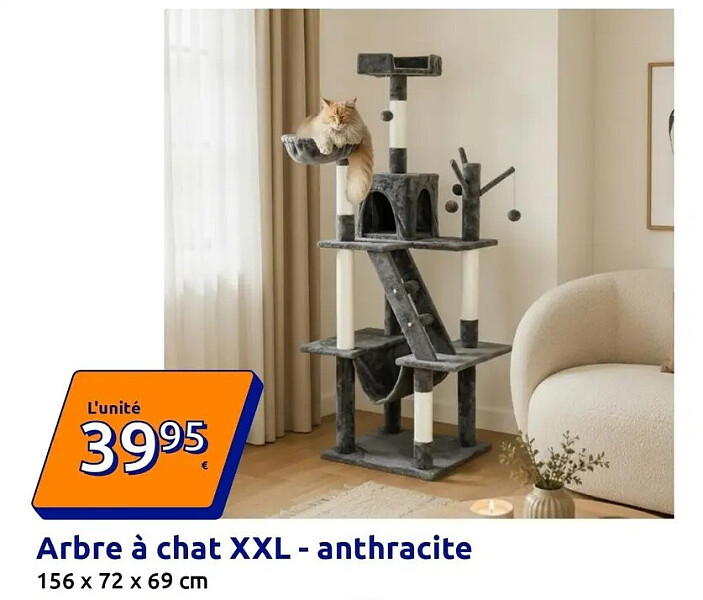 Arbre à chat XXL - anthracite