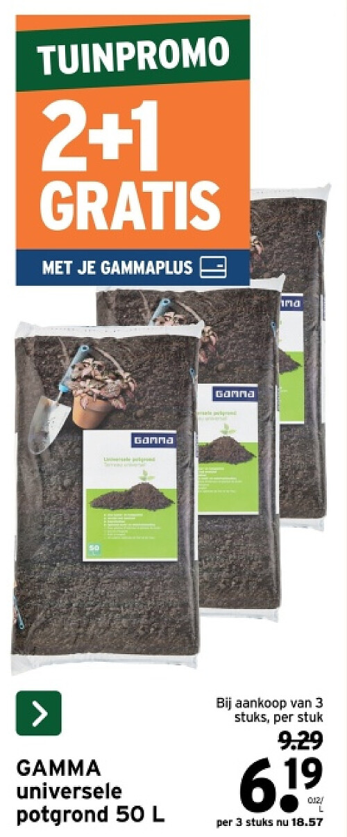 GAMMA universele potgrond 50 L