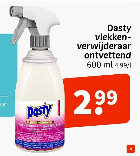 Dasty vlekkenverwijderaar ontvettend