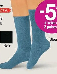 Chaussettes maille jersey bouclette