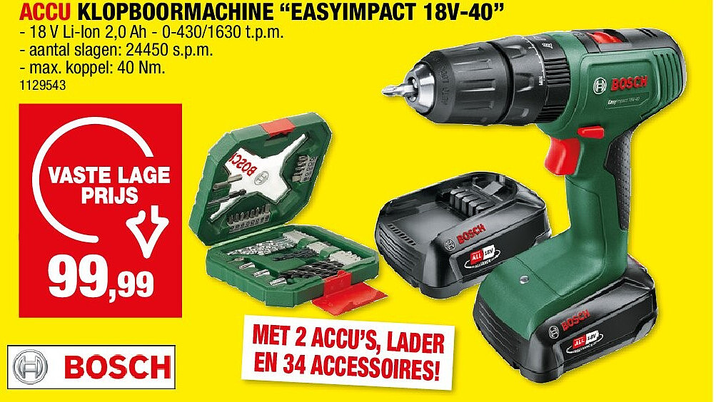 ACCU KLOPBOORMACHINE “EASYIMPACT 18V-40”