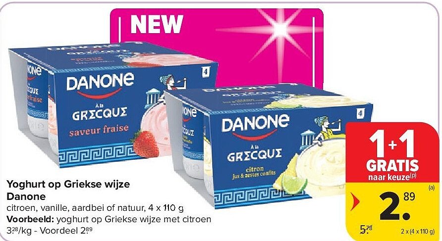 Yoghurt op Griekse wijze Danone