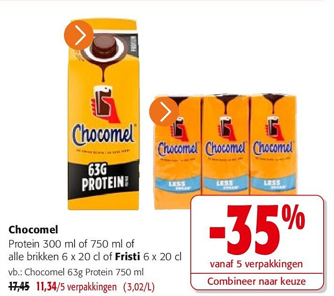 Chocomel 63g Protein 750 m