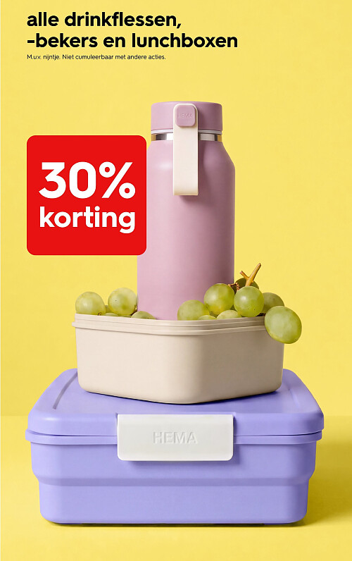alle drinkflessen, -bekers en lunchboxen
