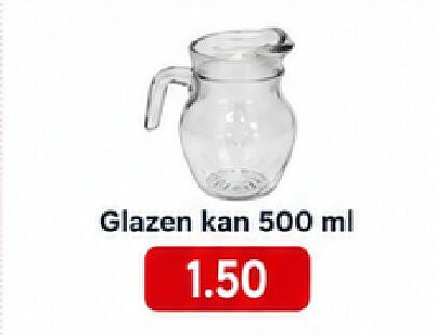 Glazen kan 500 ml
