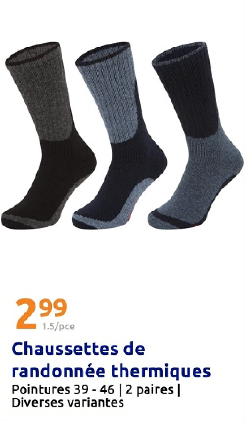 Chaussettes de randonnée thermiques