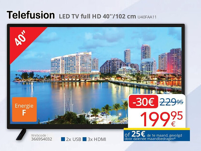 Telefusion LED TV full HD 40''/102 cm U40FAA11