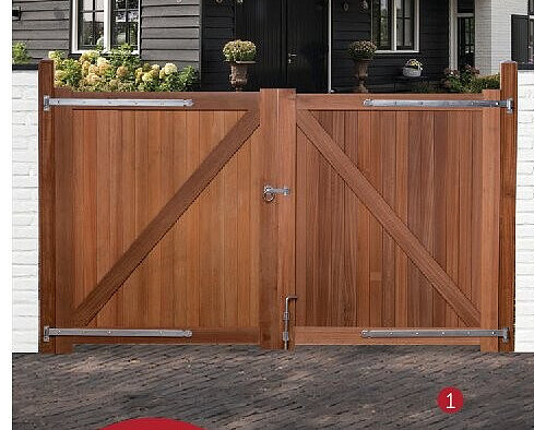 DRAAIPOORT BANGKIRAI GESLOTEN [ 1 ] DUBBEL (B x H) 300 X 180 CM