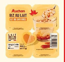 Riz au lait sur lit de caramel Auchan