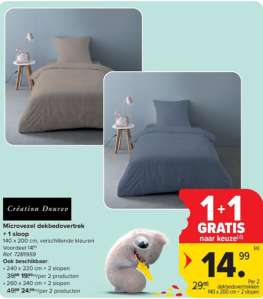 Microvezel dekbedovertrek + 1 sloop