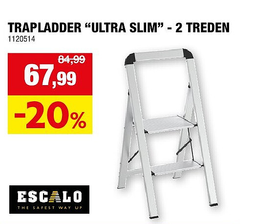 TRAPLADDER “ULTRA SLIM” - 2 TREDEN