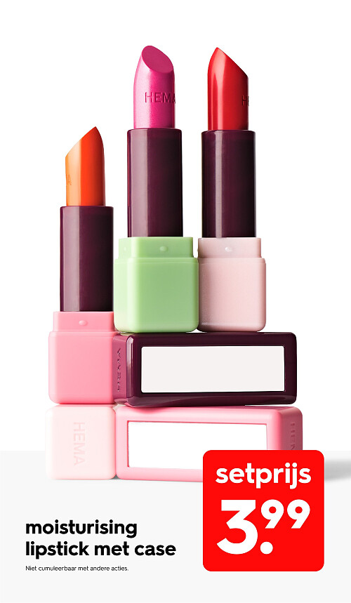 moisturising lipstick met case
