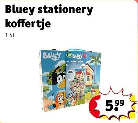 Bluey stationery koffertje