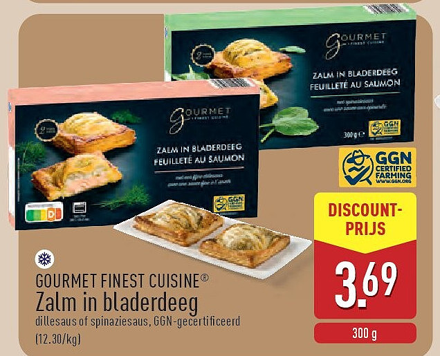 Zalm inbladerdeeg