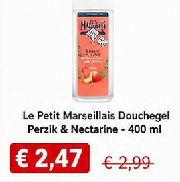 Le Petit Marseillais Douchegel Perzik & Nectarine - 400 ml