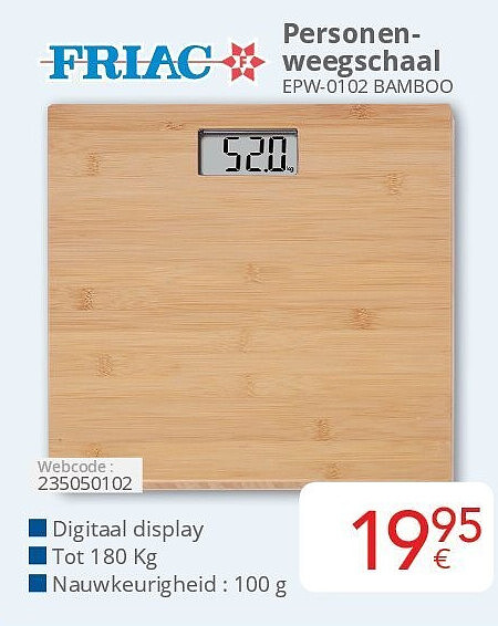 Friac Personenweegschaal EPW-0102 BAMBOO