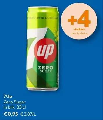 7Up Zero Sugar in blik 33 l