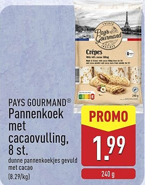 Pannenkoek met cacaovulling, 8 st.