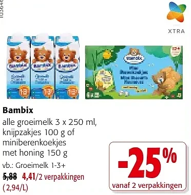 Bambix alle groeimelk 3 x 250 ml