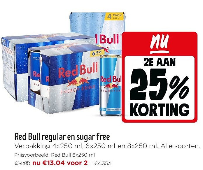 Red Bull regular en sugar free