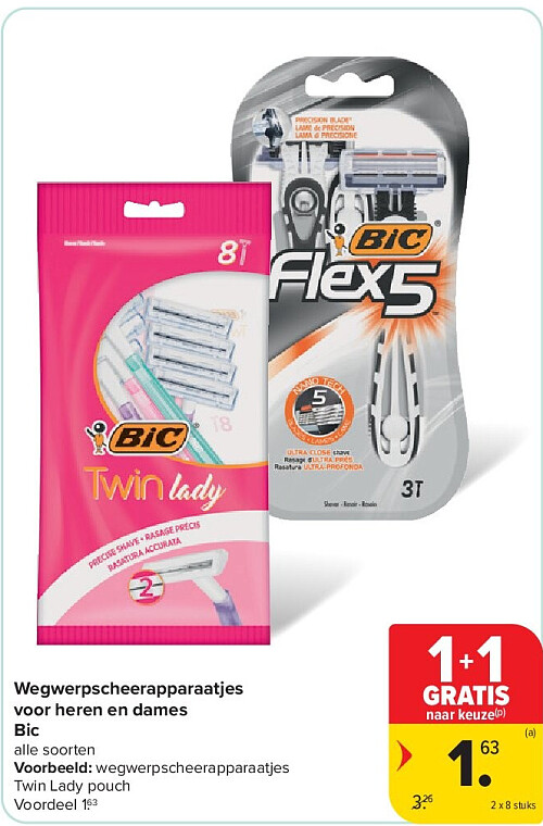Wegwerpscheerapparaatjes voor heren en dames Bic