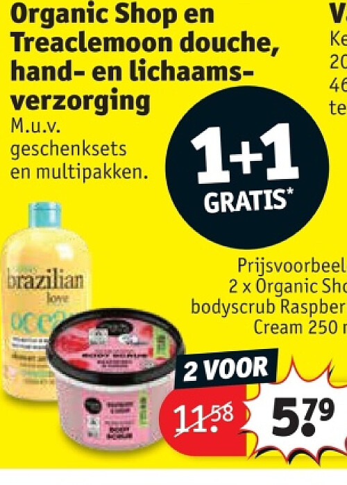 Organic Shop en Treaclemoon douche, hand- en lichaamsverzorging