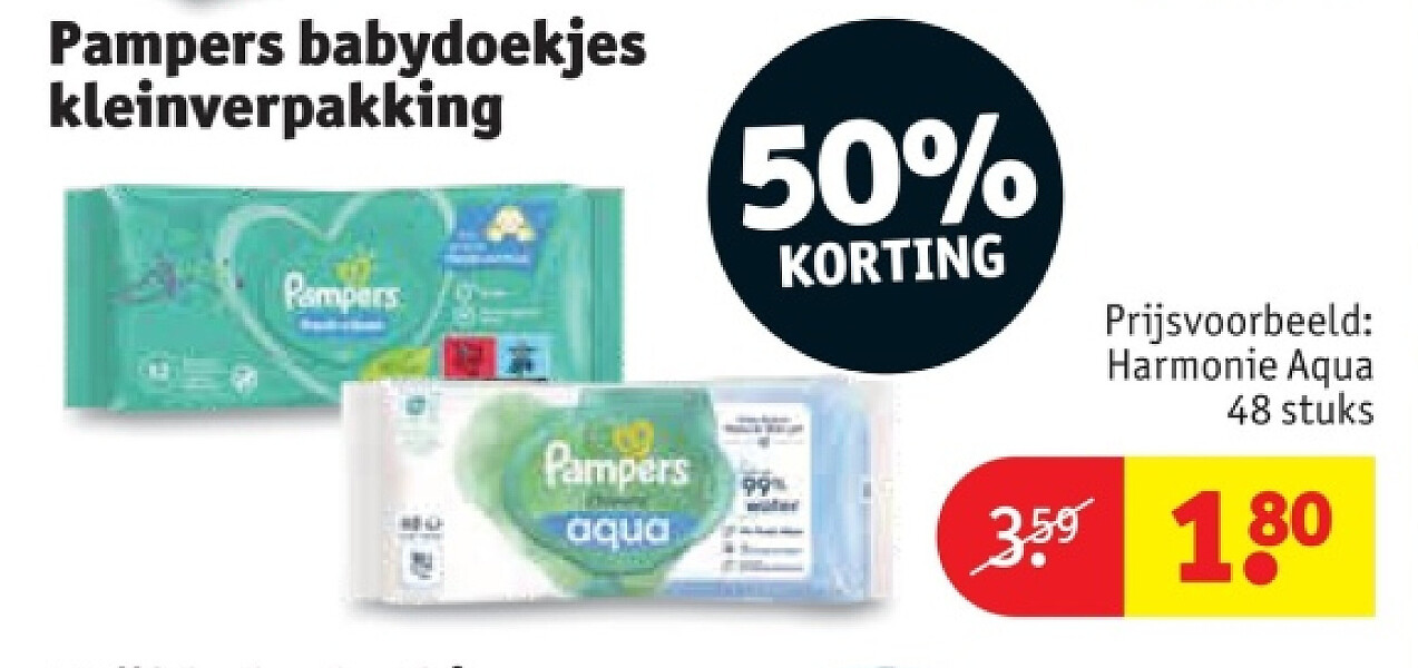 Pampers babydoekjes kleinverpakking