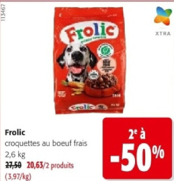Frolic croquettes au boeuf frais 2,6 kg
