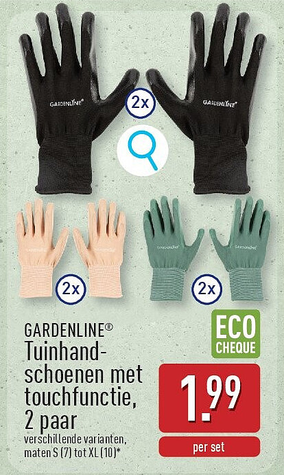 Tuinhandschoenen met touchfunctie, 2paar