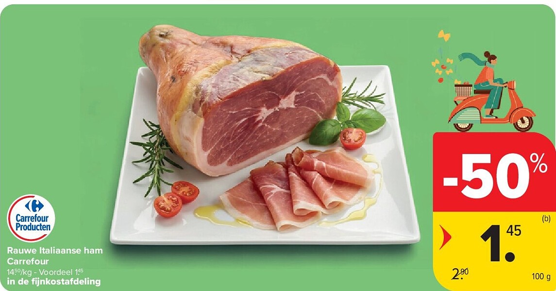 Rauwe Italiaanse ham Carrefour