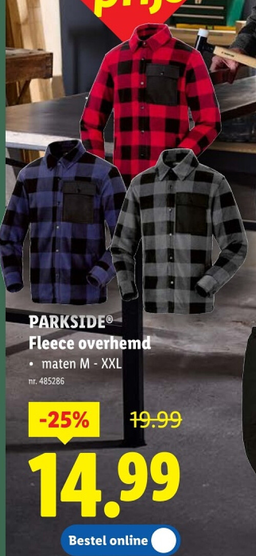 Fleece overhemd