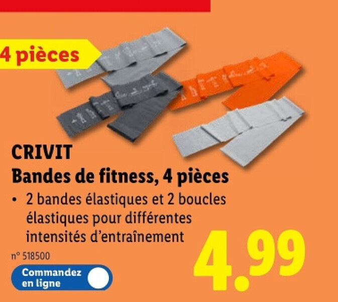 Bandes de fitness, 4 pièces