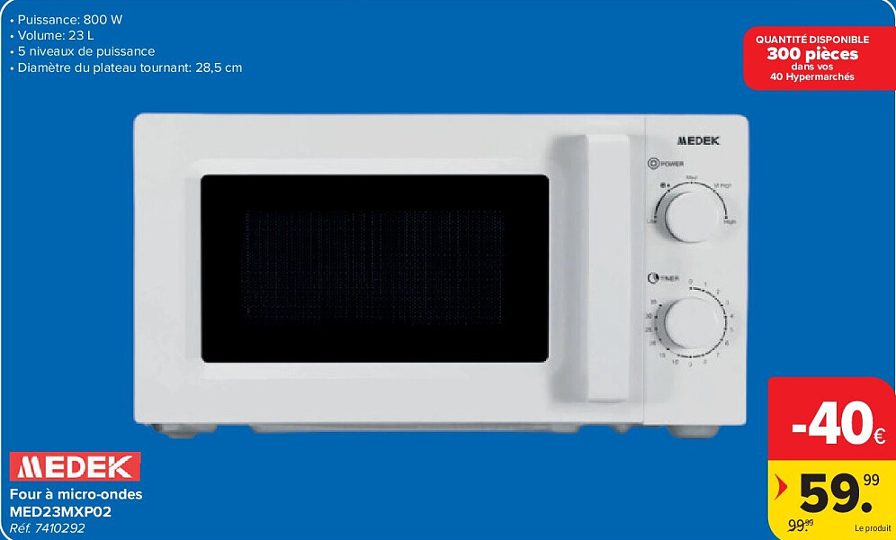 MEDEK Four à micro-ondes MED23MXP02