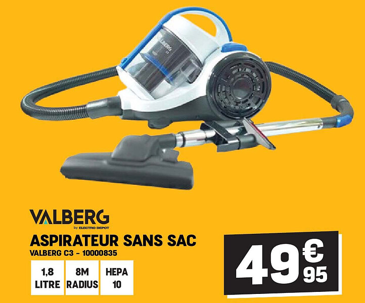 VALBERG ASPIRATEUR SANS SAC