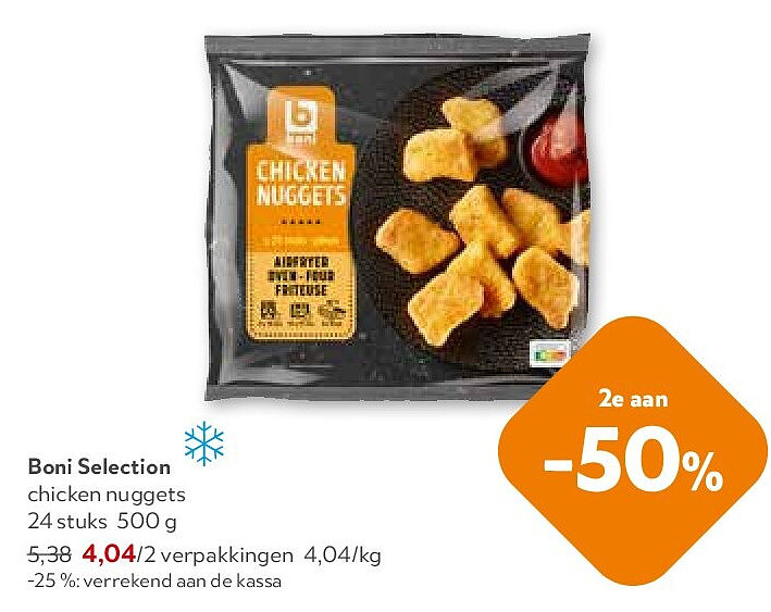Boni Selection chicken nuggets 24 stuks 500 g