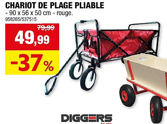 CHARIOT DE PLAGE PLIABLE