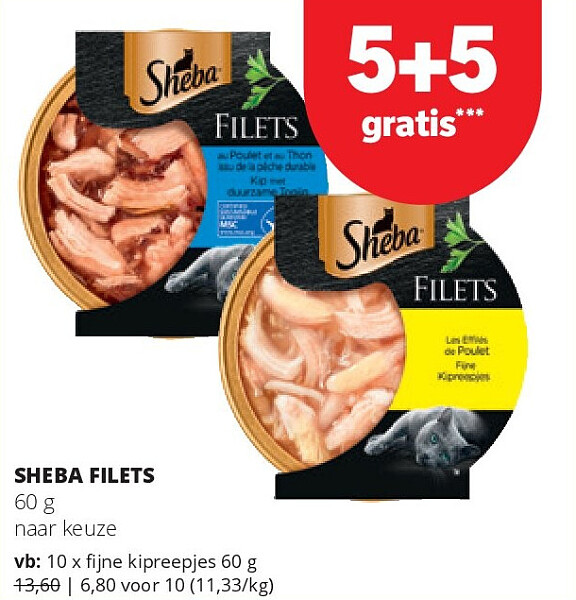 SHEBA FILETS fijne kipreepjes 60 g