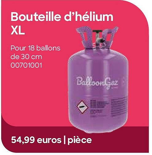 Bouteille d'helium XL