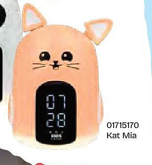 BigBen Wekker met licht en geluid Kat Mia