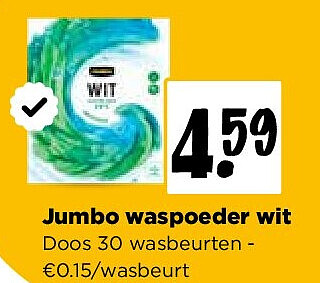 Jumbo waspoeder wit