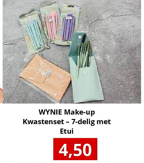WYNIE Make-up Kwastenset – 7-delig met Etui