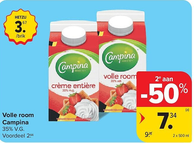 Volle room Campina