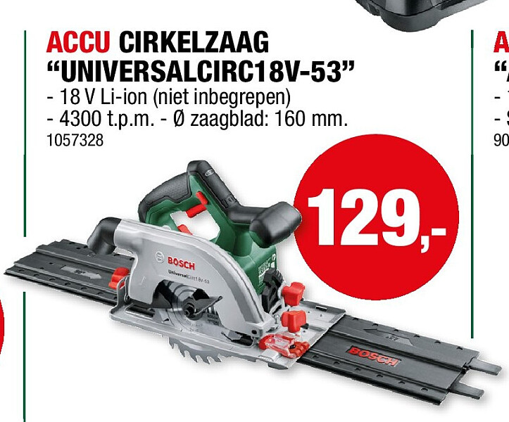 ACCU CIRKELZAAG “UNIVERSALCIRC18V-53”