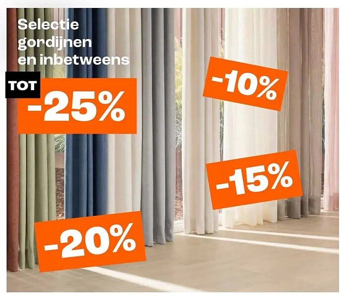 Selectie gordijnen en inbetweens