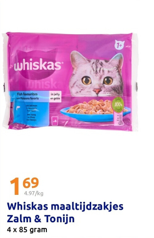 Whiskas maaltijdzakjes Zalm & Tonijn