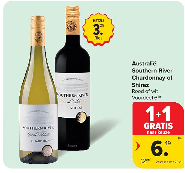 Australië Southern River Chardonnay of Shiraz