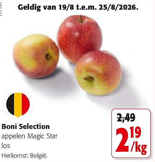 Boni Selection appelen Magic Star los