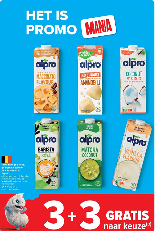 Plantaardige drinks, gearomatiseerd en This Is Not M*lk Alpro