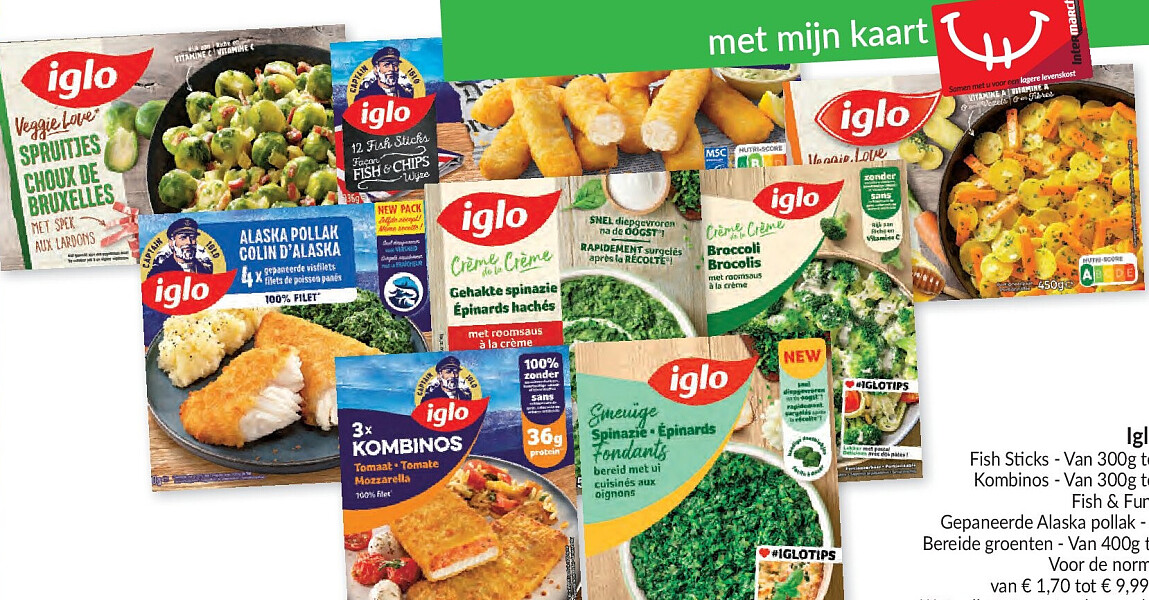 Iglo diepvriesproducten